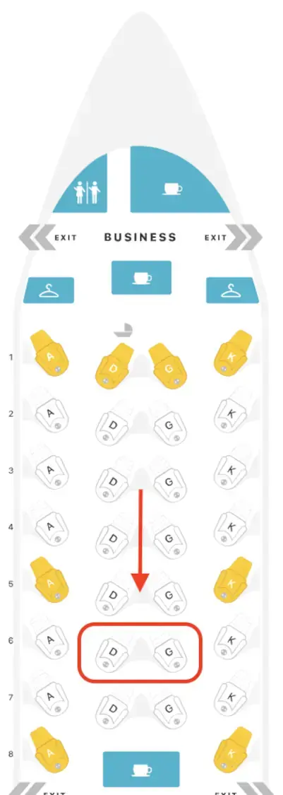Boeing 787-9 Business Class layout