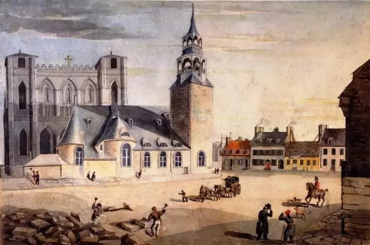 Original Cathedral & new Basilica