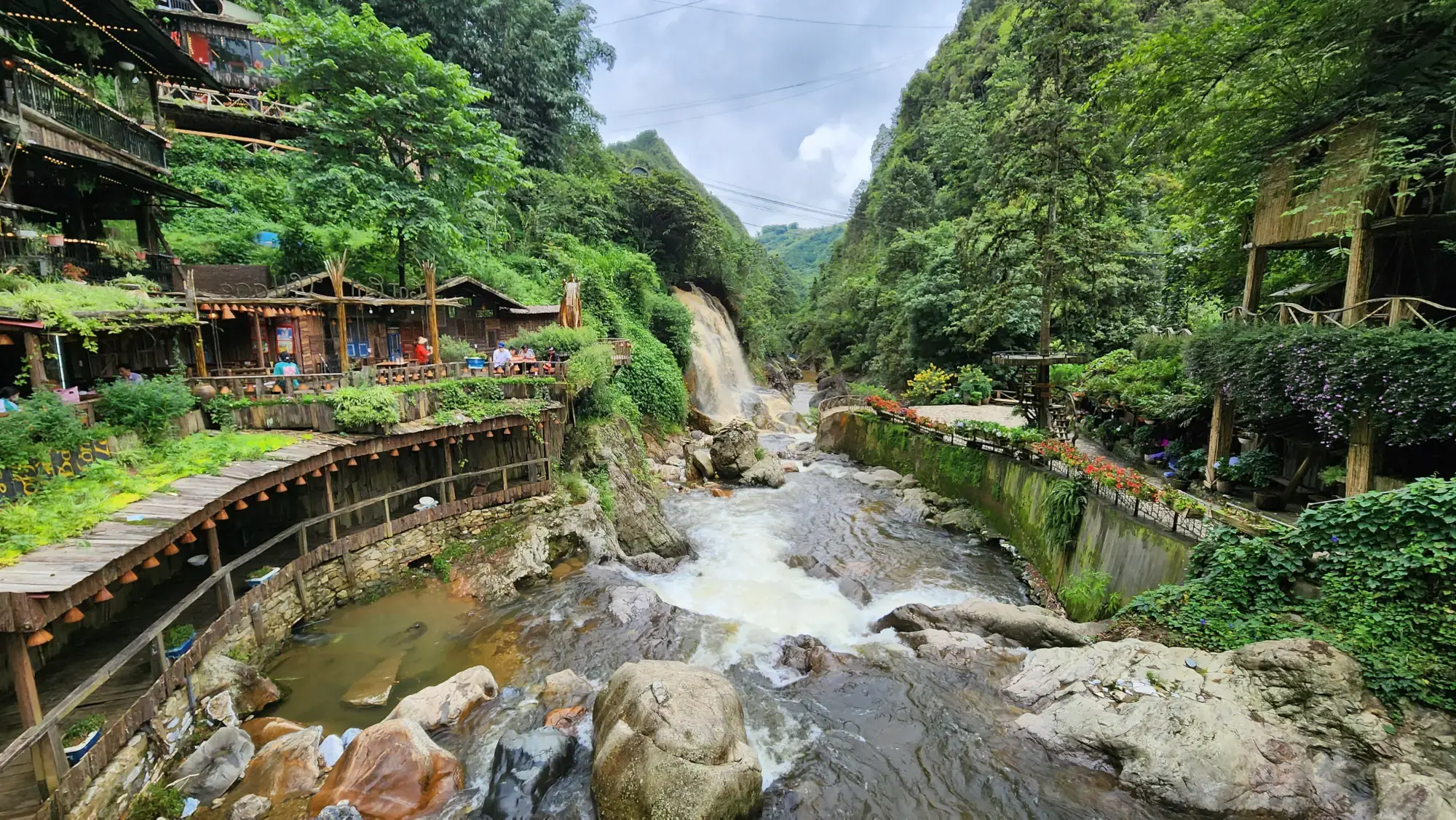 Walking through Cat Cat Village