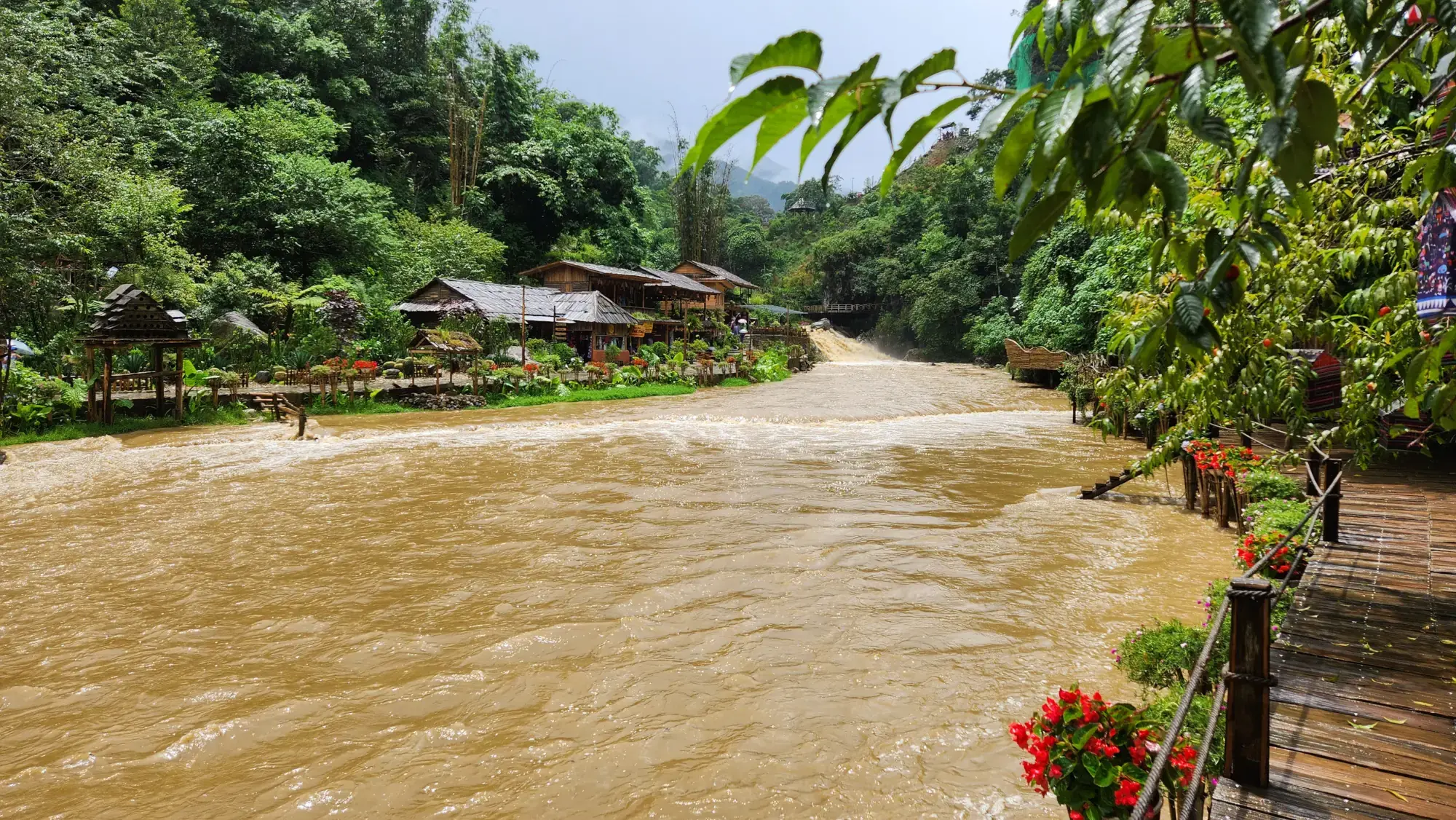 Walking through Cat Cat Village