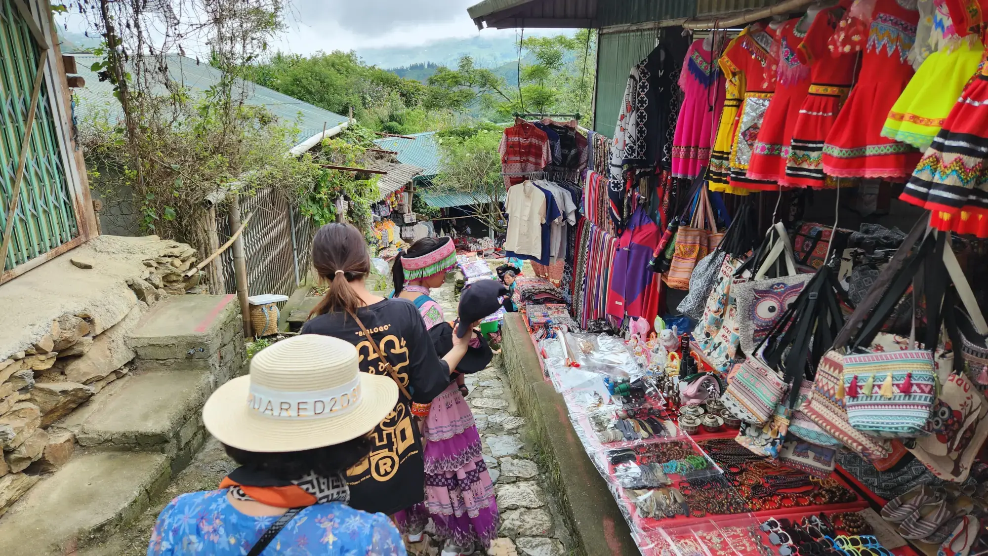 Walking through Cat Cat Village