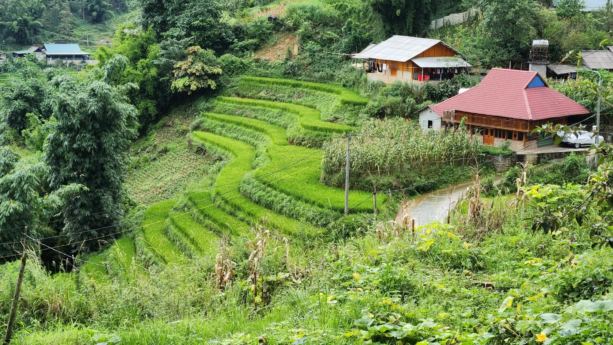 Walking through Cat Cat Village