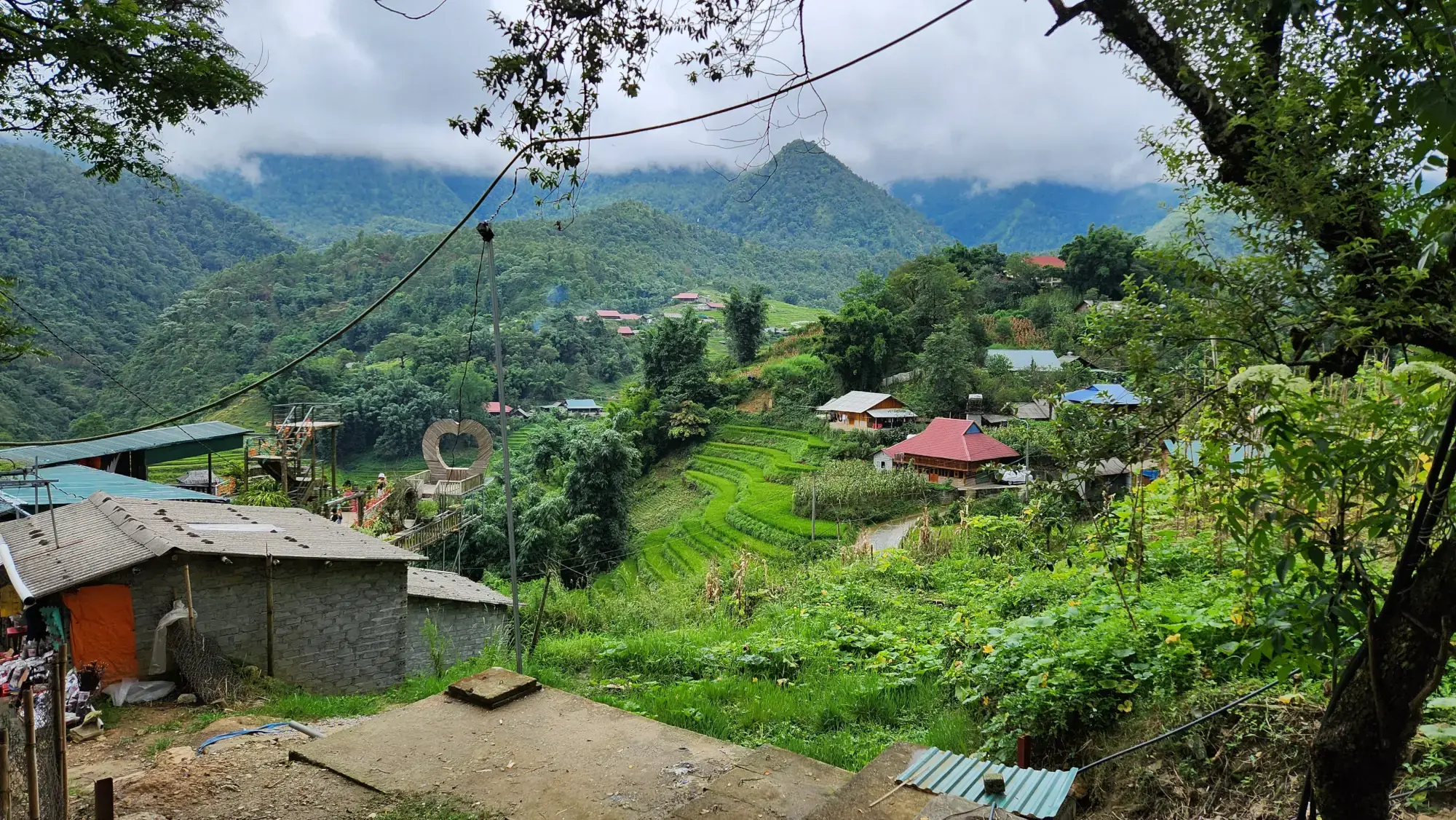 Walking through Cat Cat Village