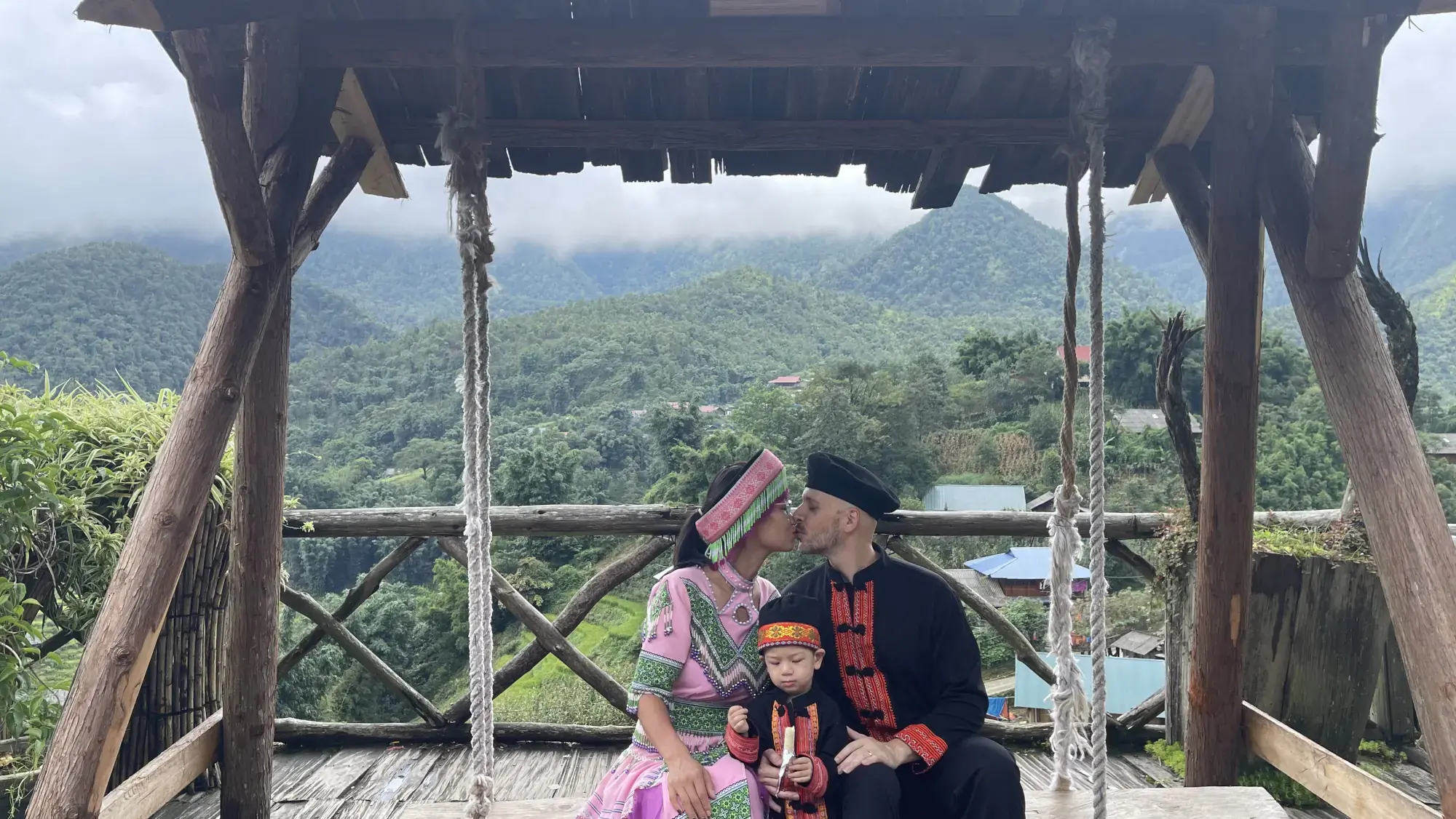 Walking through Cat Cat Village