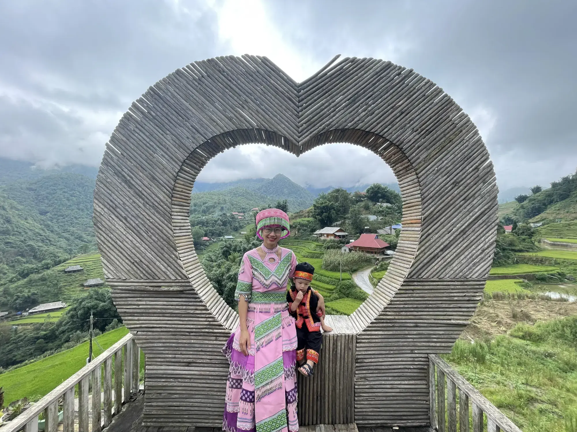 Walking through Cat Cat Village