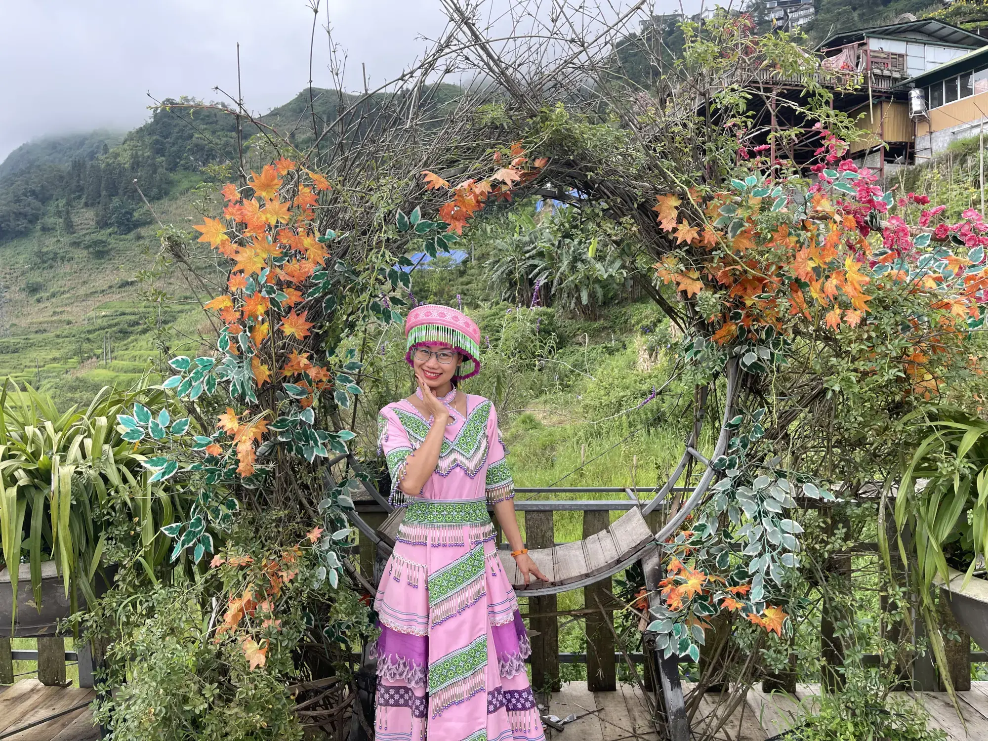 Walking through Cat Cat Village