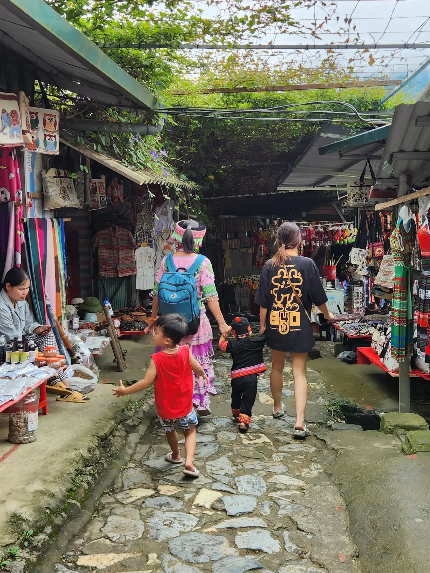 Walking through Cat Cat Village