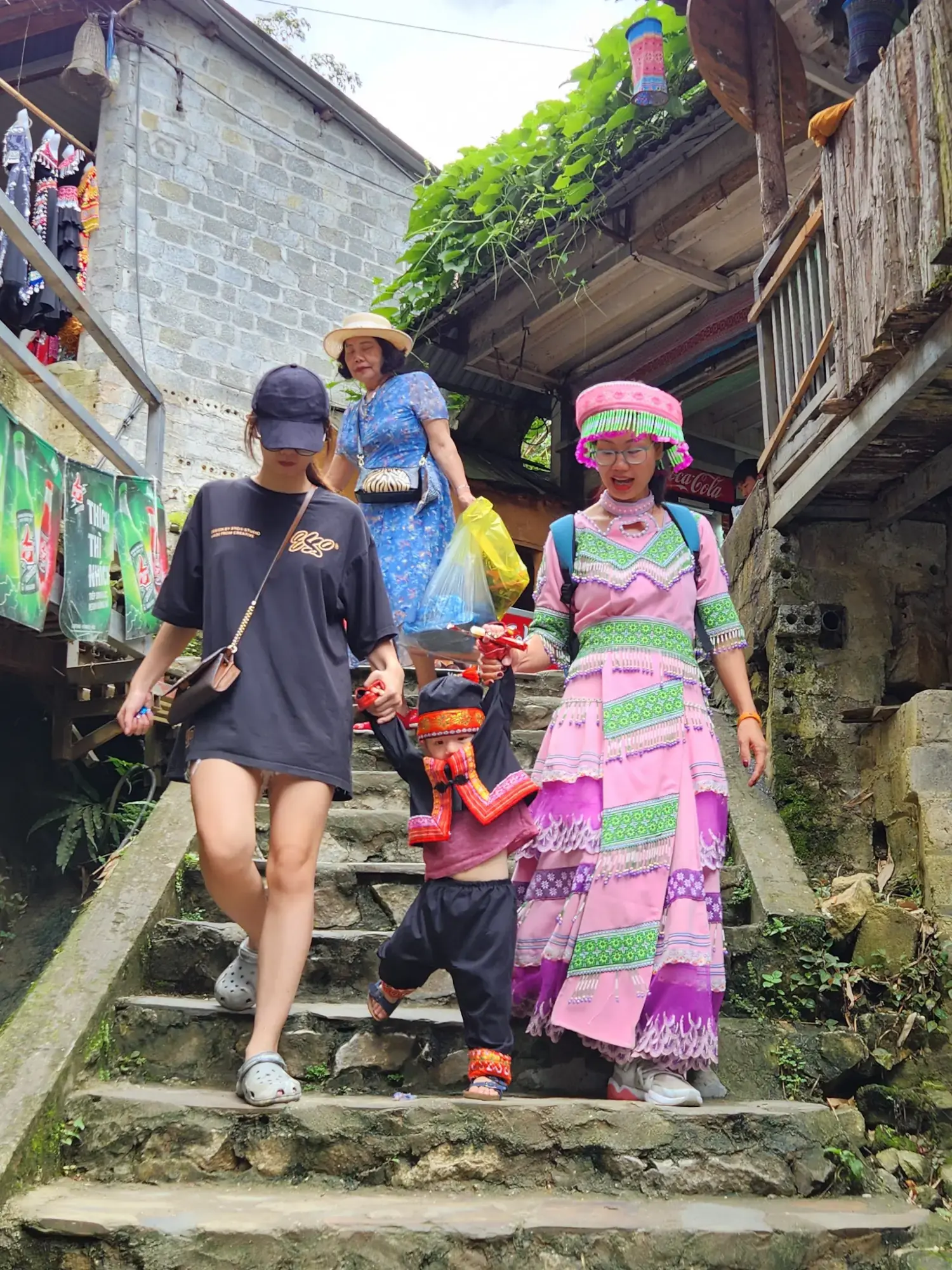 Walking through Cat Cat Village