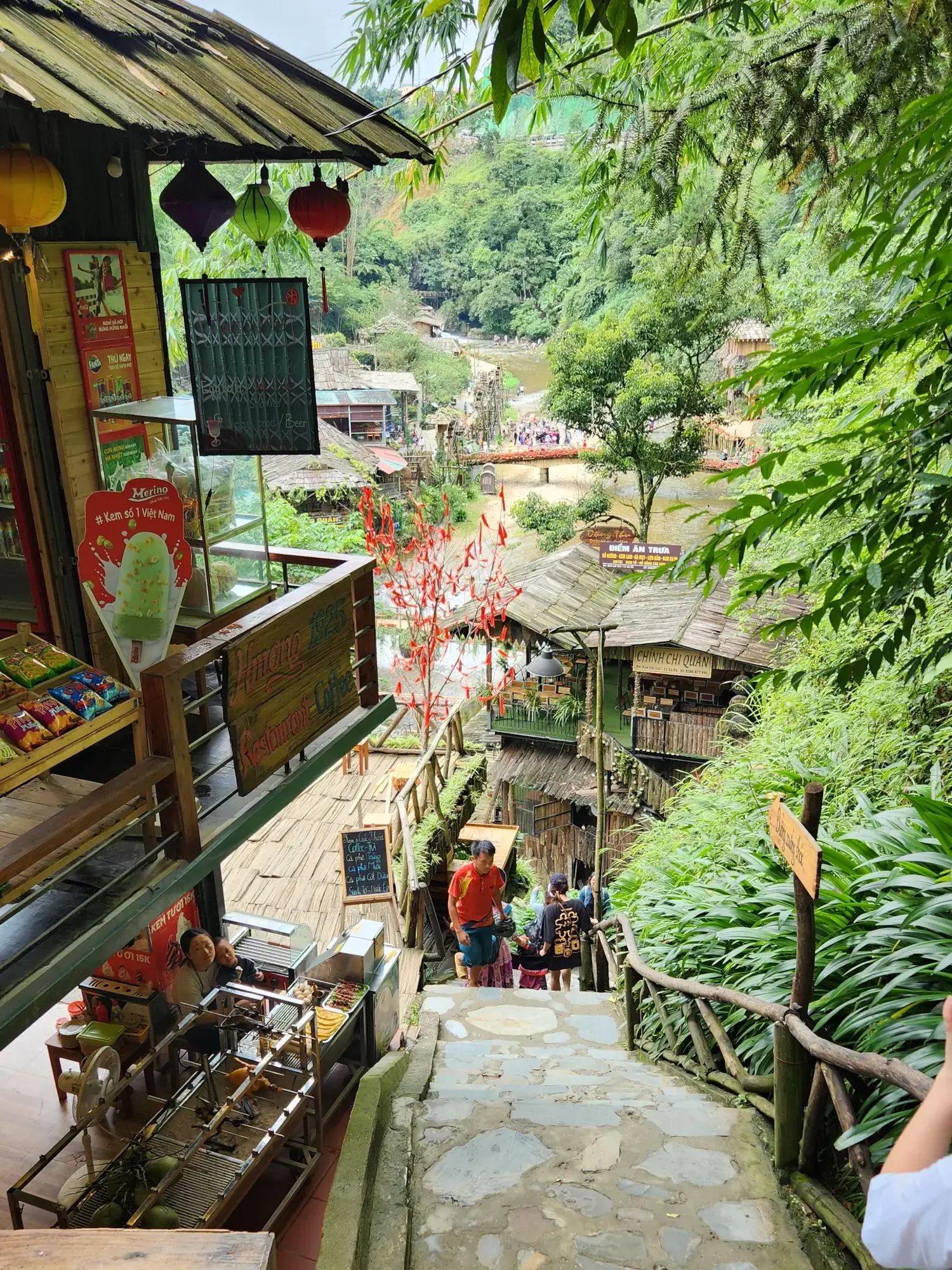 Walking through Cat Cat Village