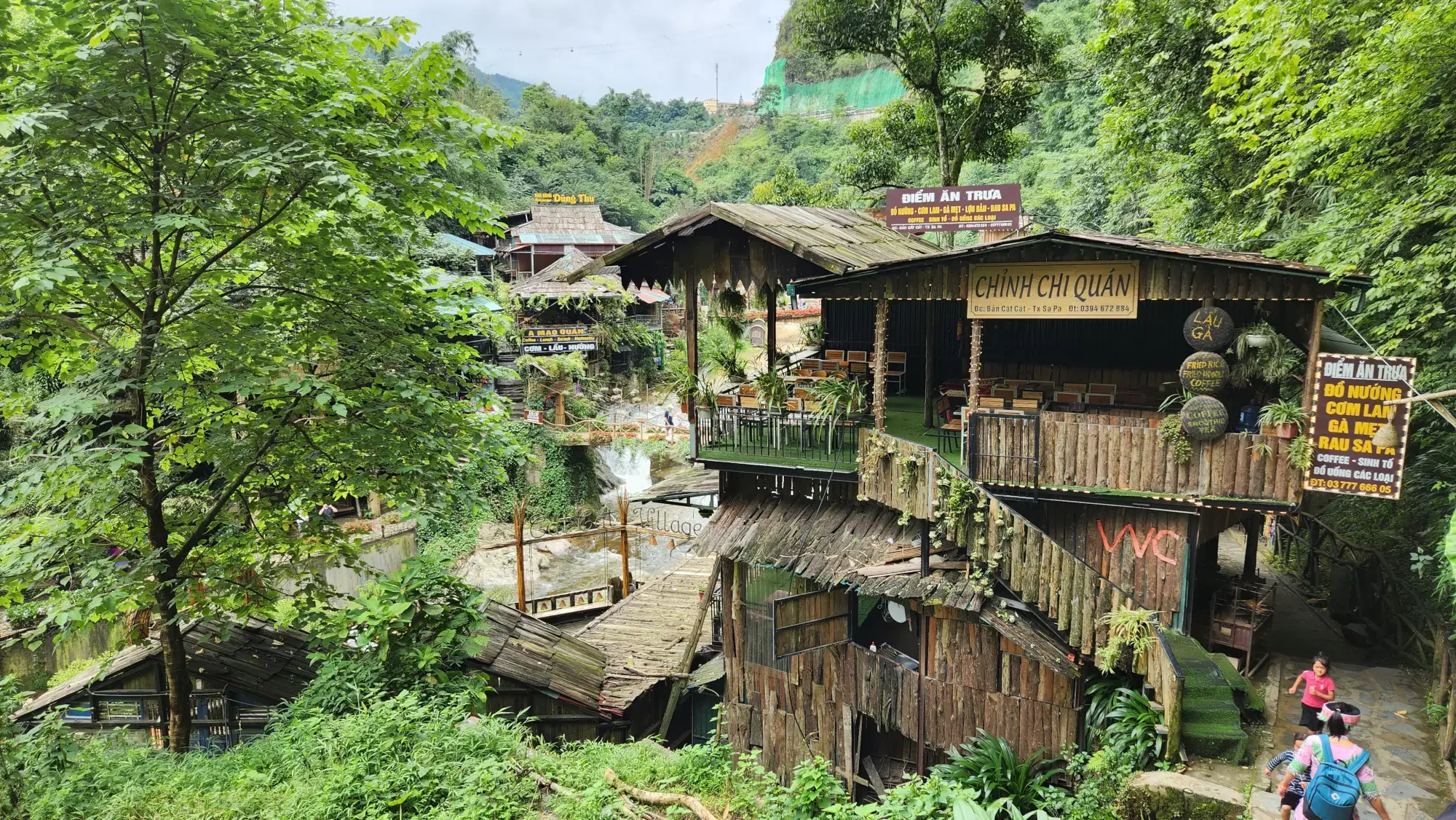 Walking through Cat Cat Village
