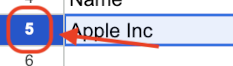 Select row 5 Select row 5