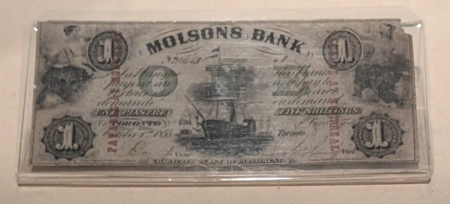 Molson's Bank Note Molson's Bank Note