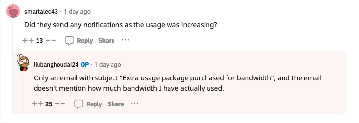 OPs comment about email from Netlify OPs comment about email from Netlify