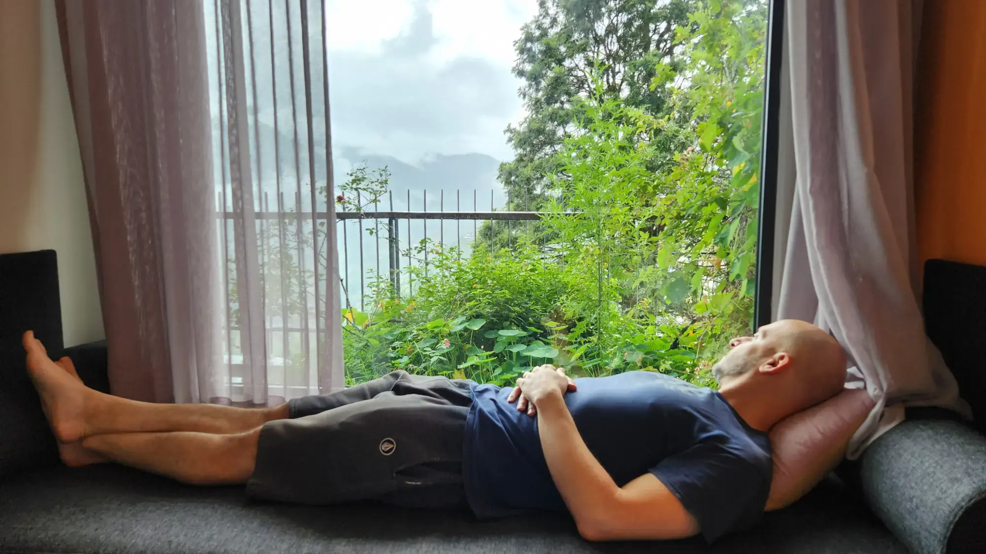 Relaxing in our room Relaxing in our room