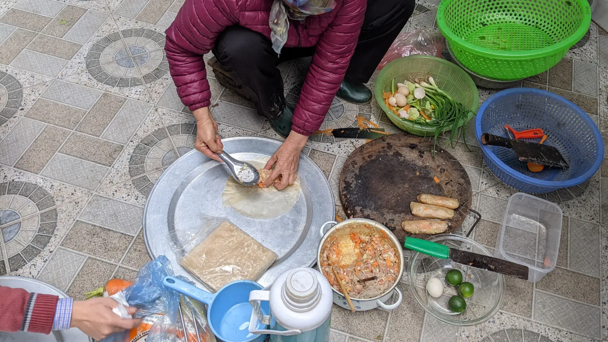 Preparing food for Tet Preparing food for Tet